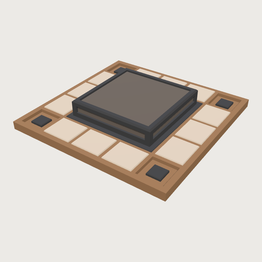 Ceiling Bay (Light Panel) low-poly 3D model
