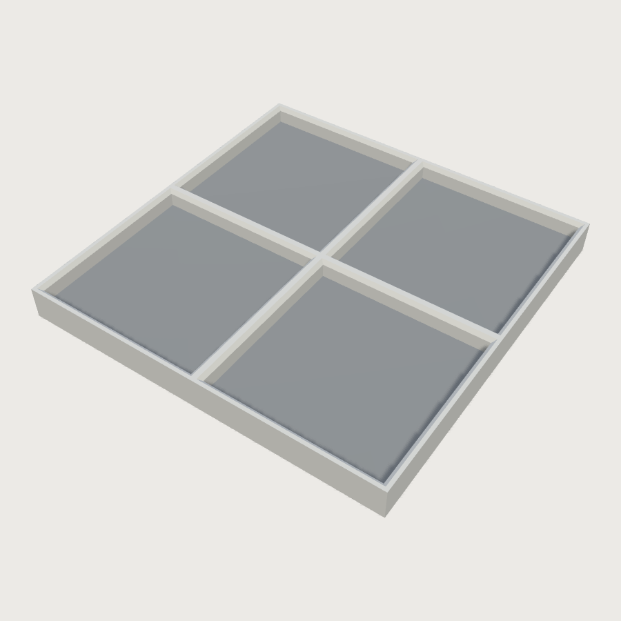 Ceiling Bay Module low-poly 3D model