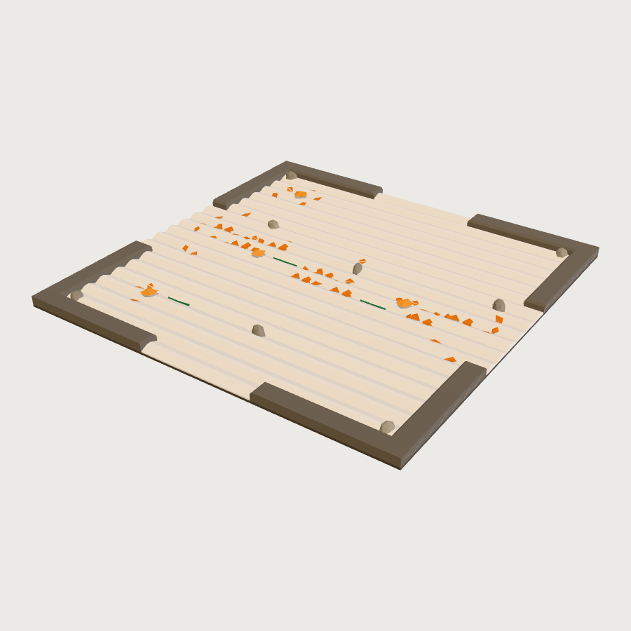 Cemetery Gravel Path Tile low-poly 3D model