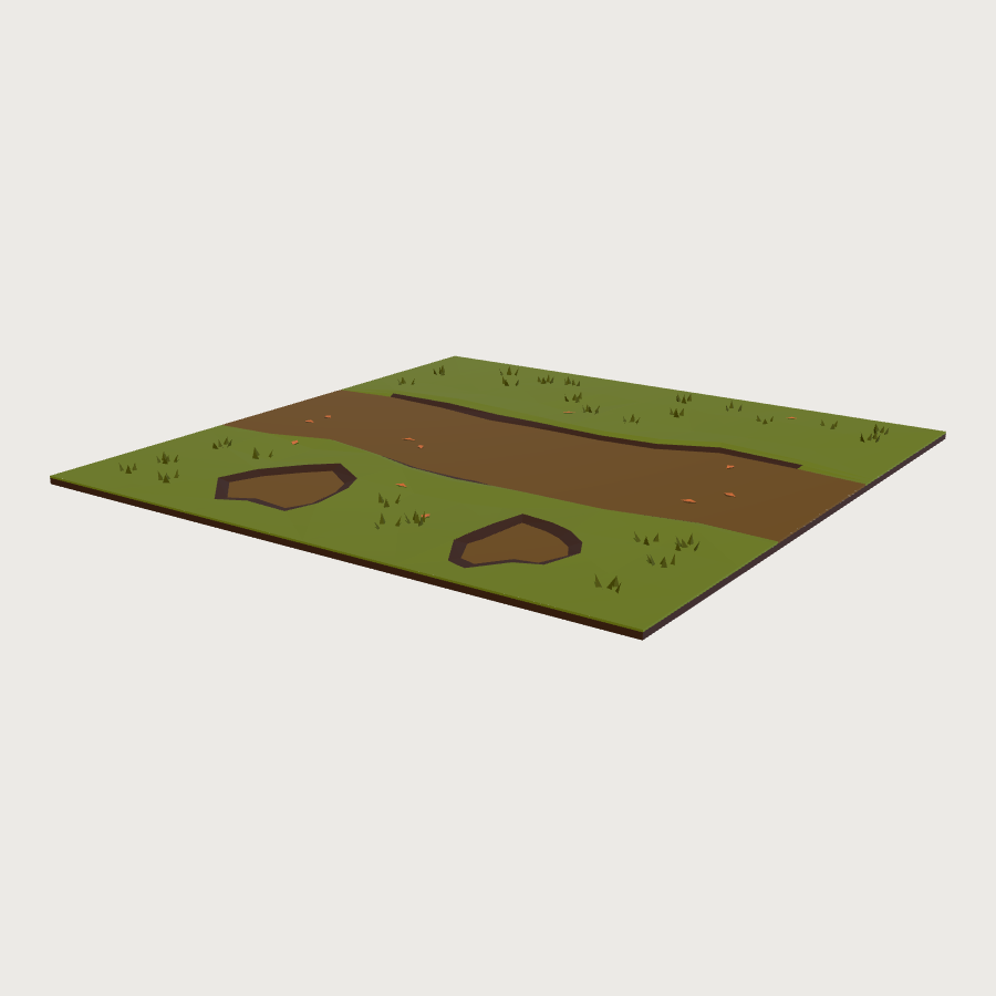 Cemetery Lawn Tile low-poly 3D model