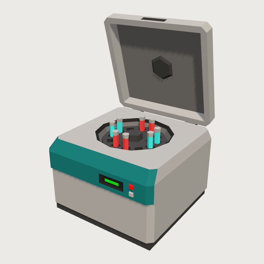 Centrifuge low-poly 3D model