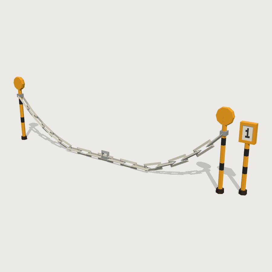 Chain Crew Set low-poly 3D model