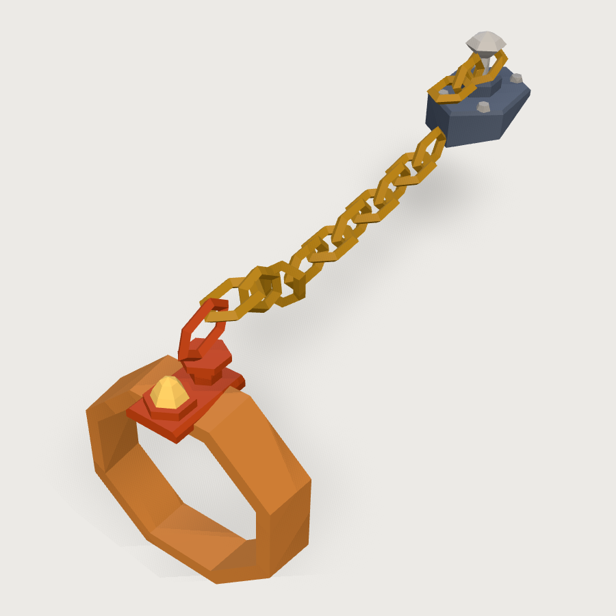 Chain Tendon low-poly 3D model