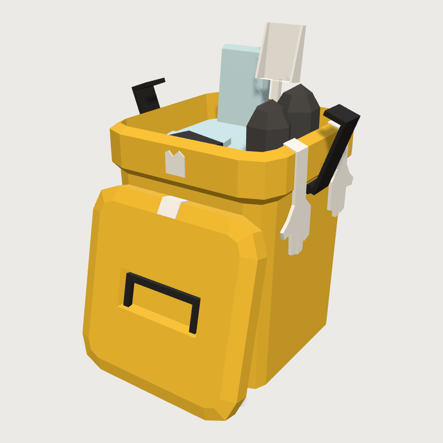 Chemical Spill Kit low-poly 3D model