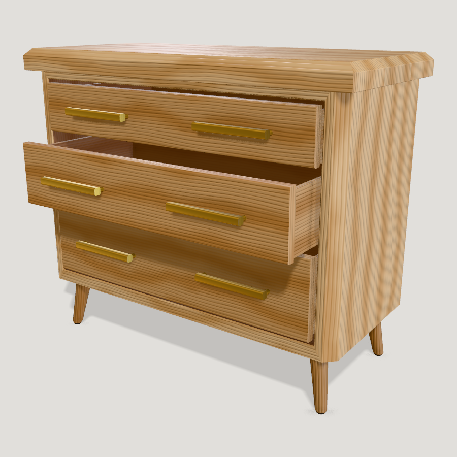 Chest of Drawers HD 3D model