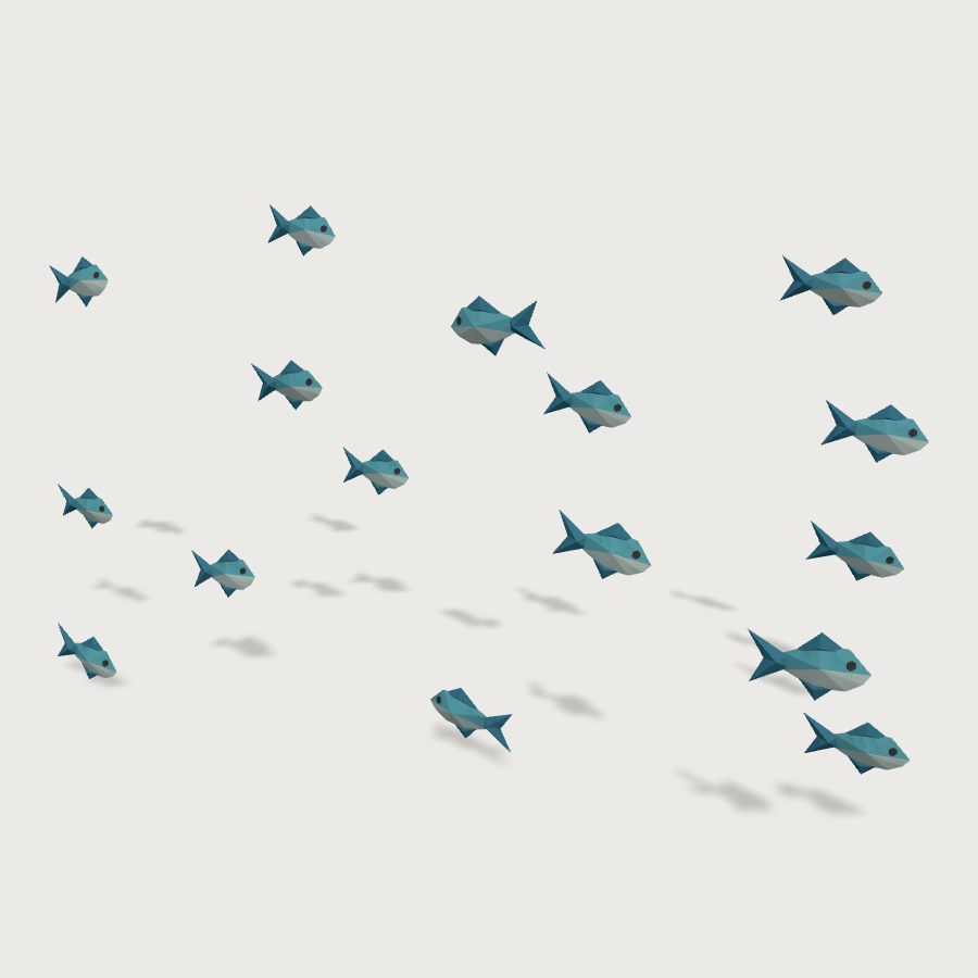Chromis Shoal low-poly 3D model