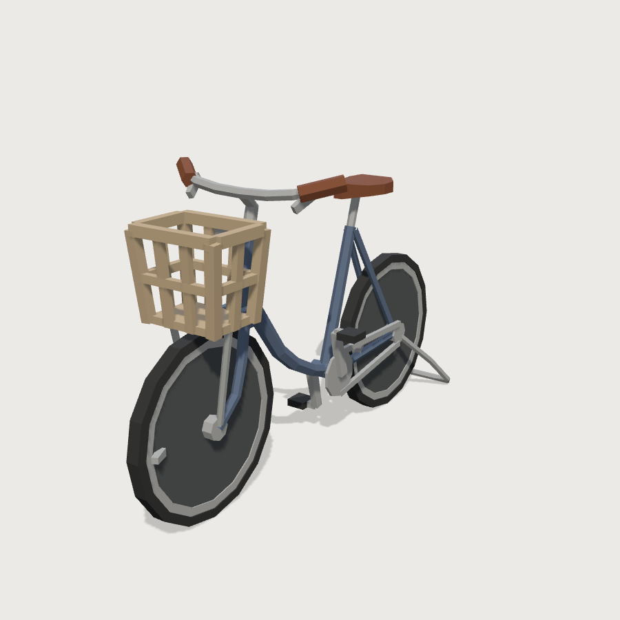 City Bicycle low-poly 3D model