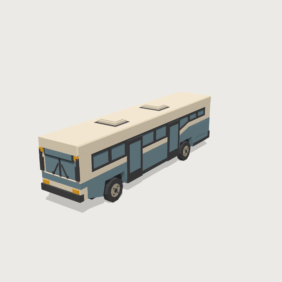 City Bus low-poly 3D model