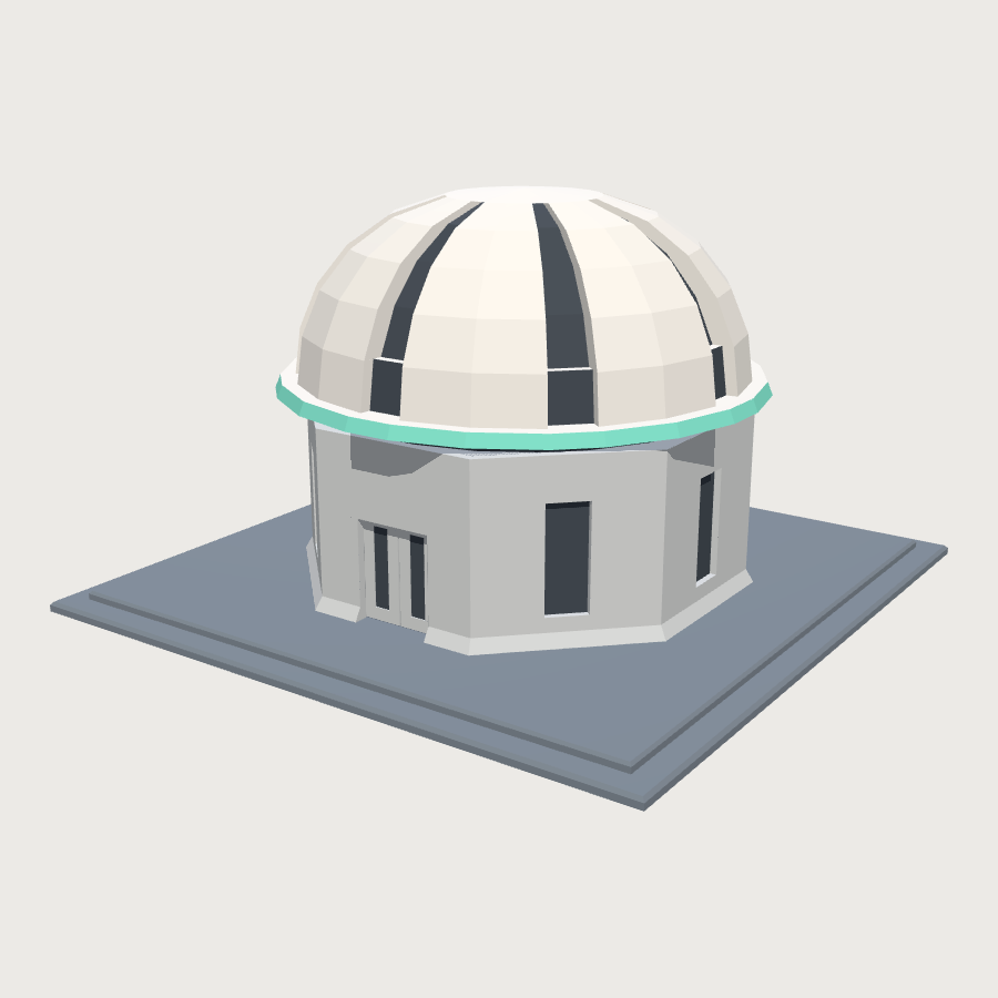 Civic Dome Pavilion low-poly 3D model