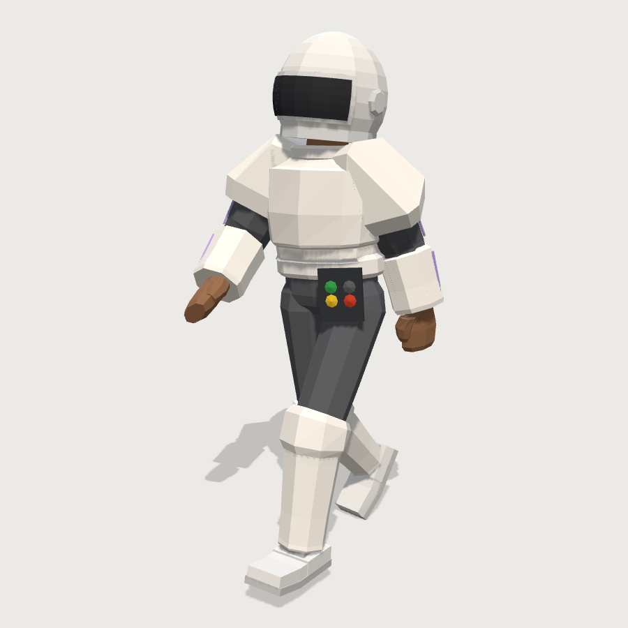 Civic Security Officer low-poly 3D character