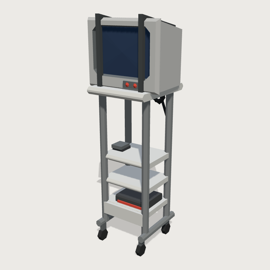 Class TV Trolley low-poly 3D model