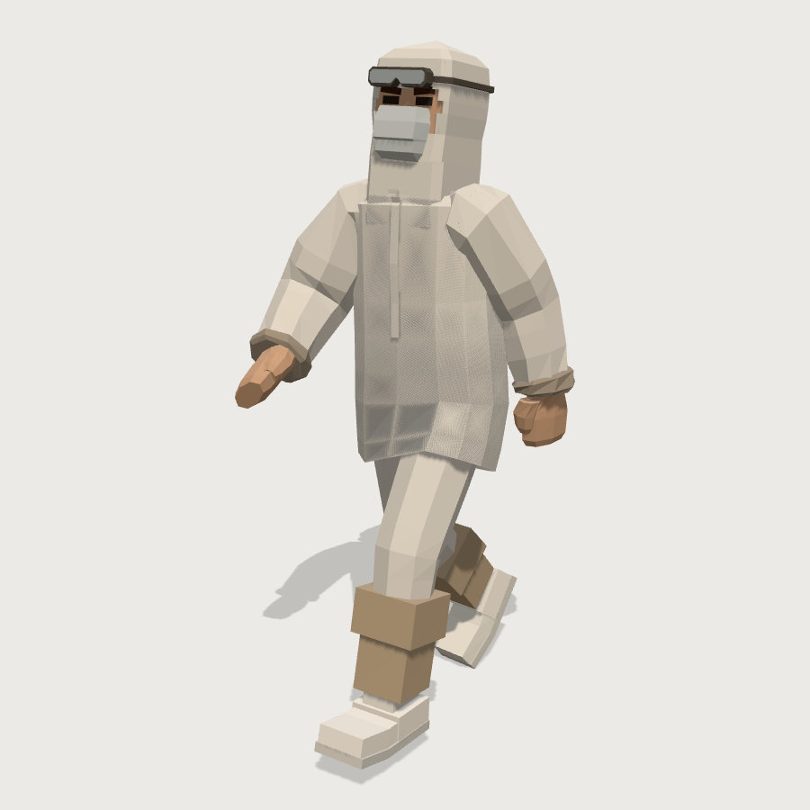 Clean-Room Technician low-poly 3D model