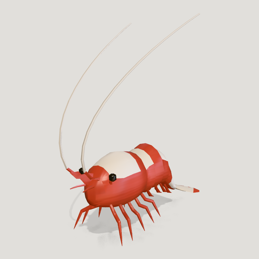Cleaner shrimp HD 3D model