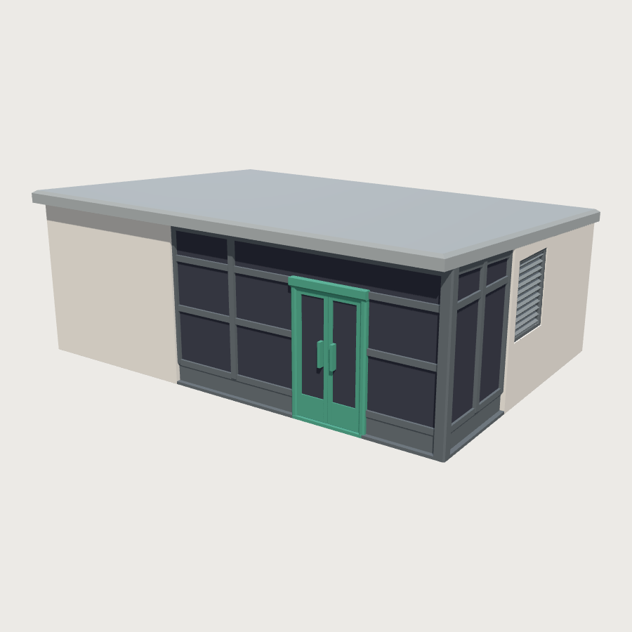 Clinic Annexe low-poly 3D model