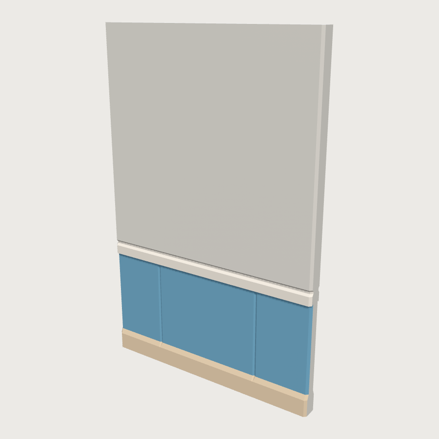 Clinical Wall Module low-poly 3D model