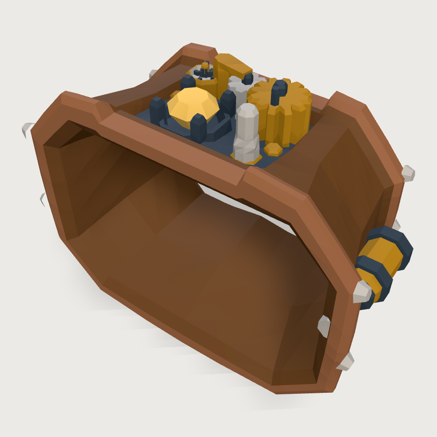 Clockwork Cuff Bracelet low-poly 3D model