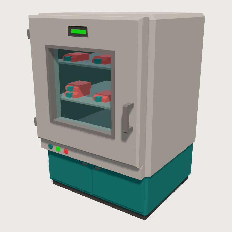 CO2 Incubator low-poly 3D model