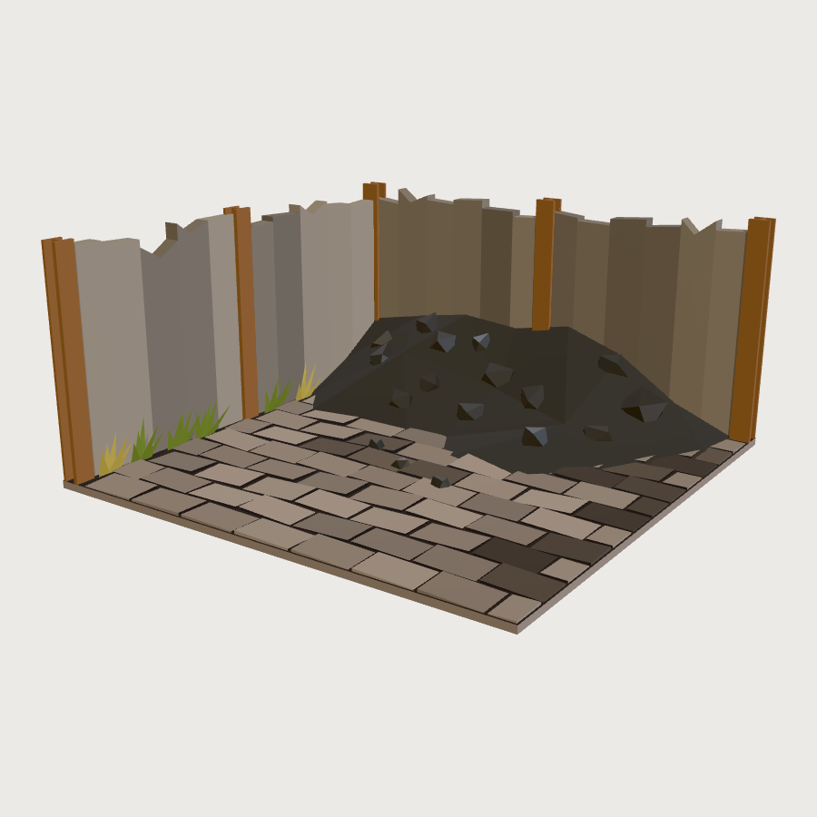 Coal Merchant's Bin low-poly 3D model