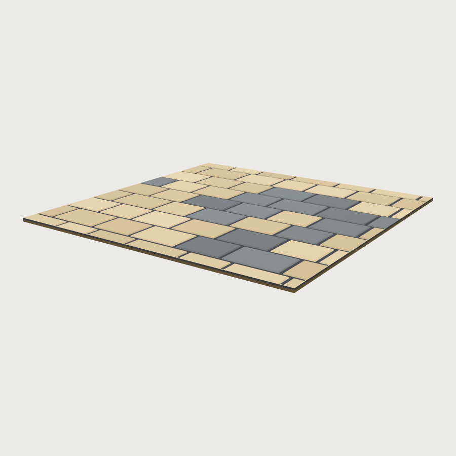 Cobblestone Street Tile low-poly 3D model