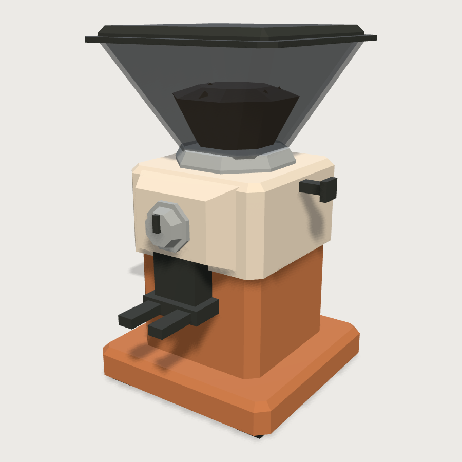 Coffee Grinder low-poly 3D model