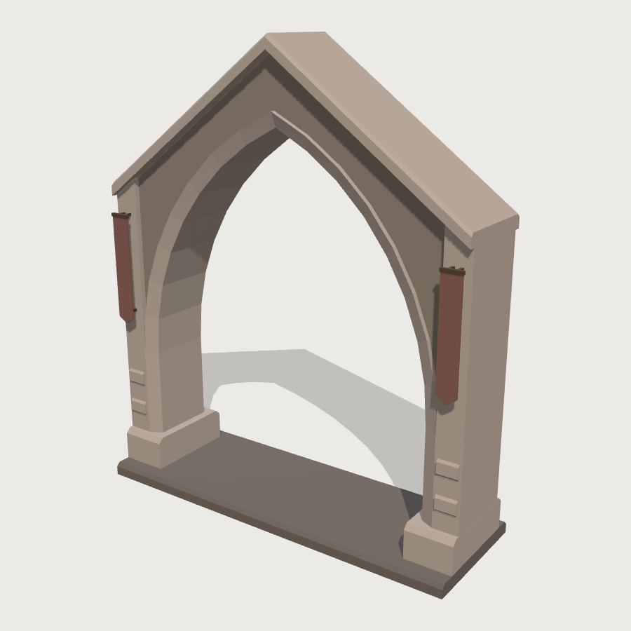 Colonnade Run low-poly 3D model