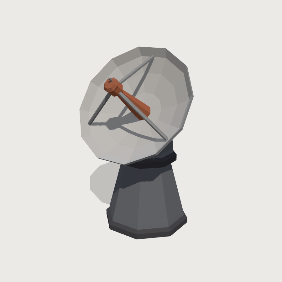 Comms Dish low-poly 3D model