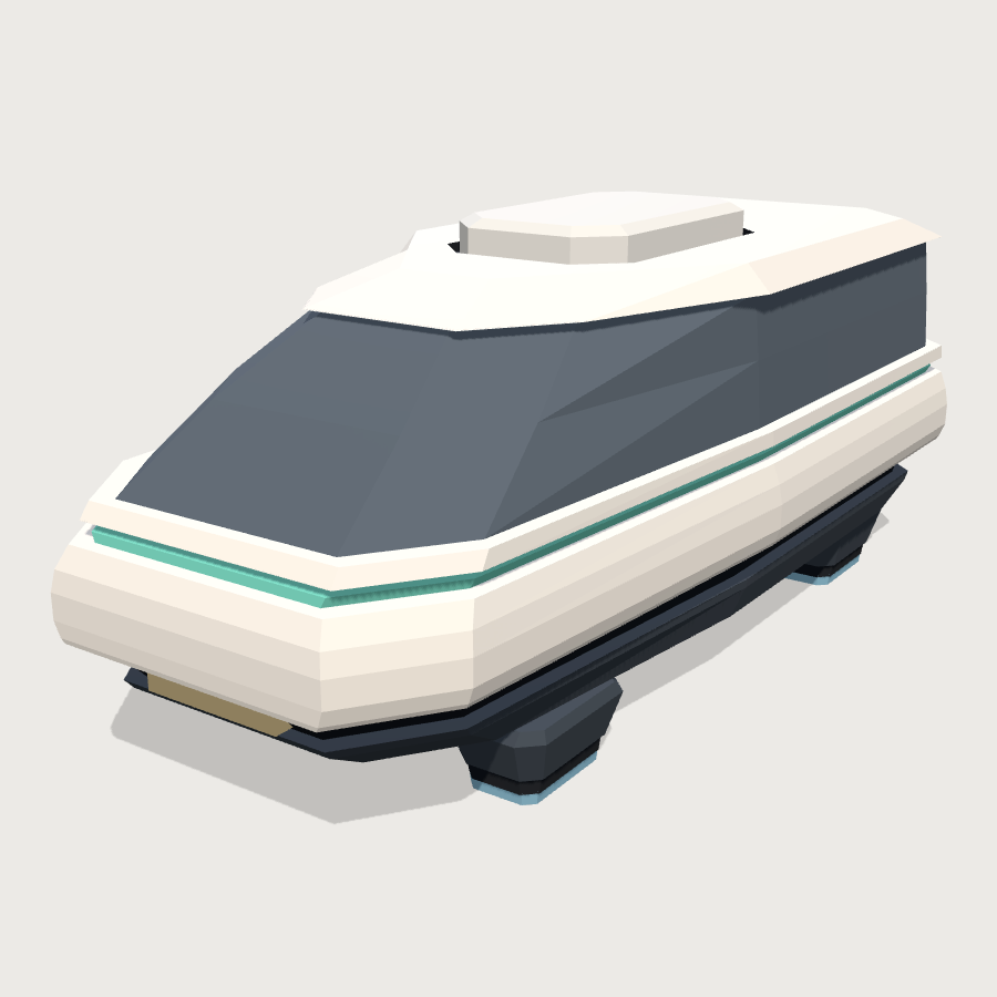Commuter Hover Pod low-poly 3D model