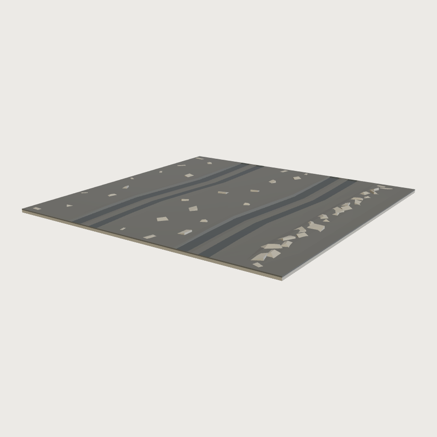 Compacted Hardcore Tile low-poly 3D model