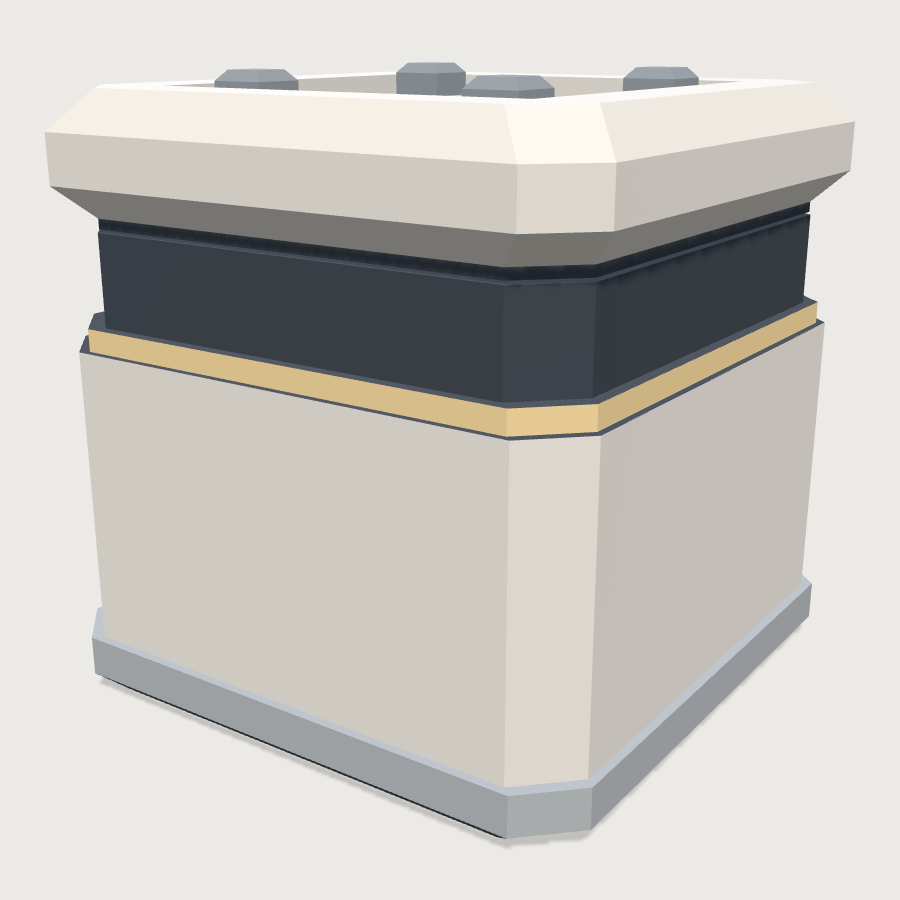 Composite Supply Crate low-poly 3D model