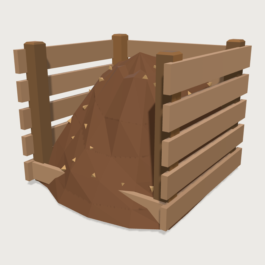 Compost Heap low-poly 3D model