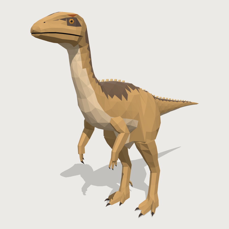 Compsognathus low-poly 3D model