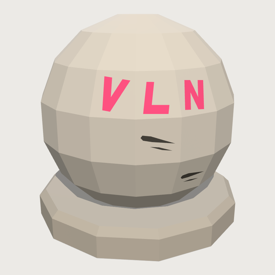 Concrete Sphere Bollard low-poly 3D model
