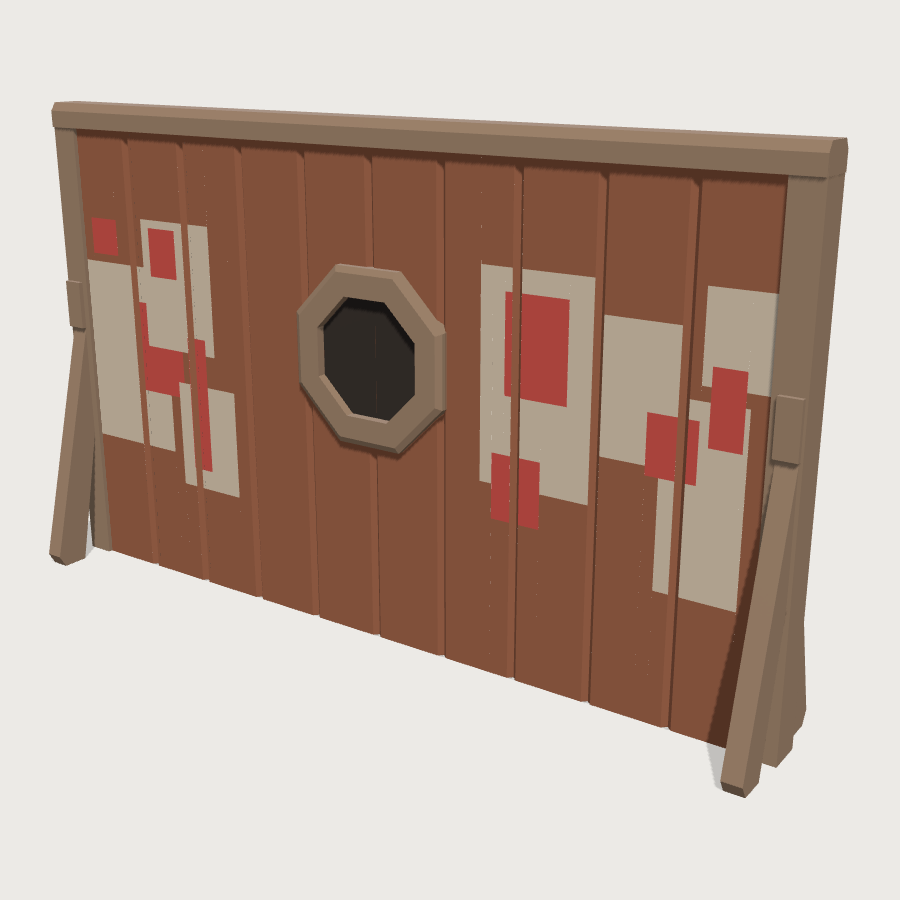 Construction Hoarding low-poly 3D model