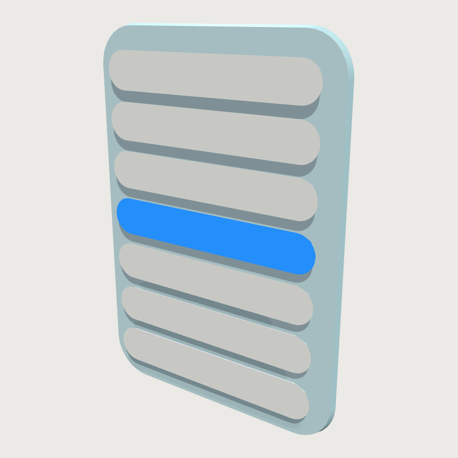 Context Menu List low-poly 3D model