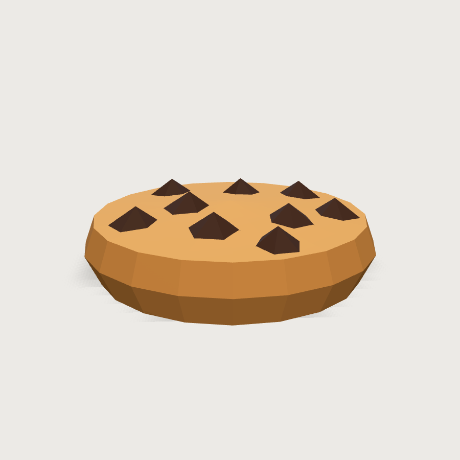 Cookie low-poly 3D model