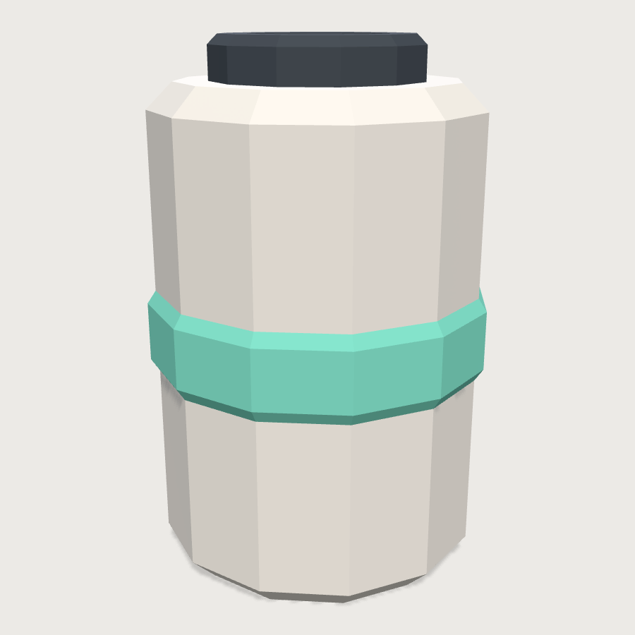 Coolant Cell Canister low-poly 3D model