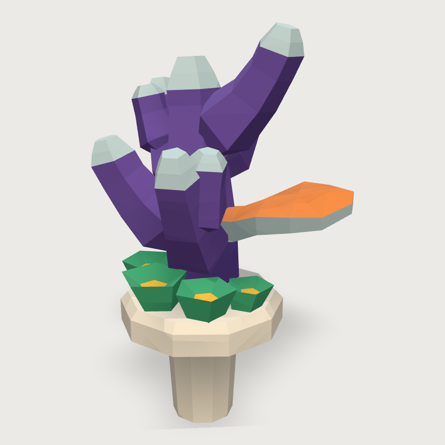 Coral Frag Plug low-poly 3D model