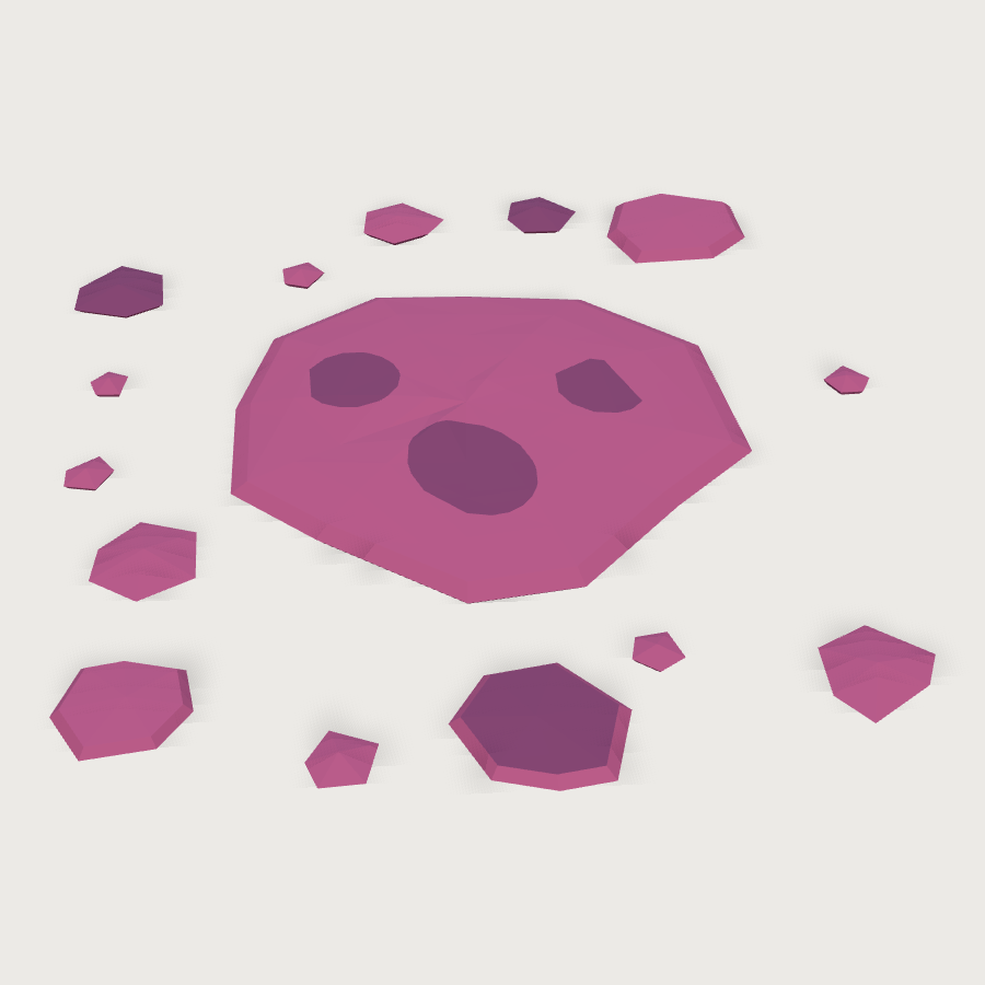Coralline Encrusting Patch low-poly 3D model