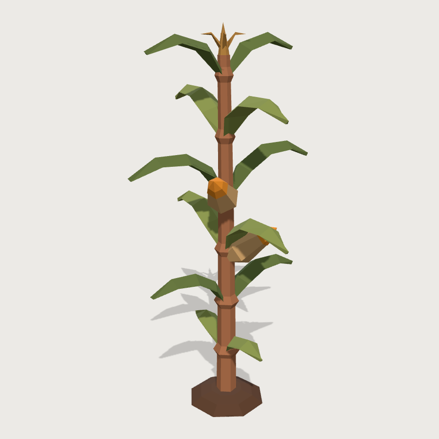 Corn Crop low-poly 3D model
