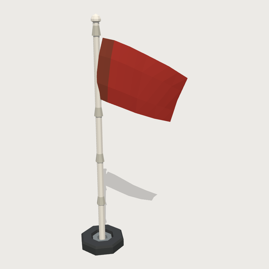 Corner Flag low-poly 3D model