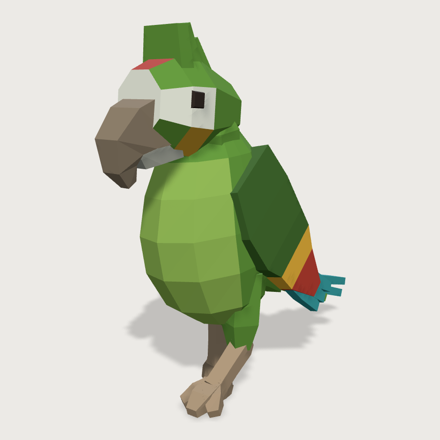 Cove Parrot low-poly 3D model