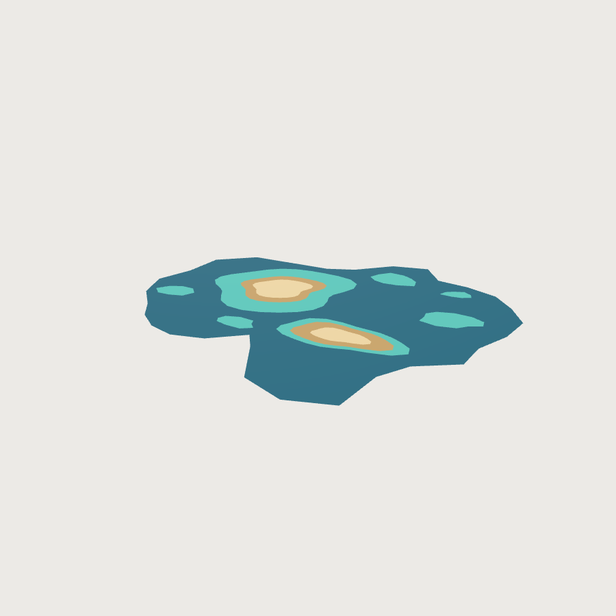 Cove Water Blob low-poly 3D model