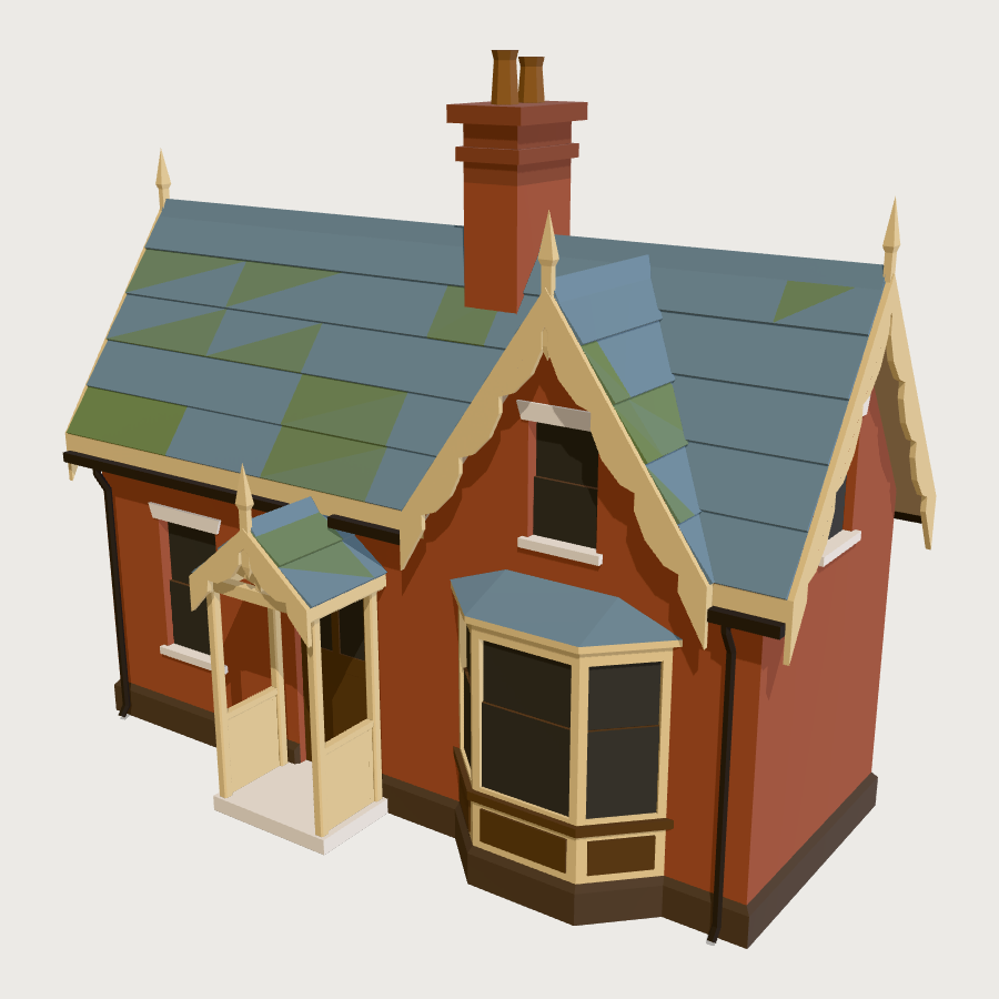 Crossing Keeper's Cottage low-poly 3D model