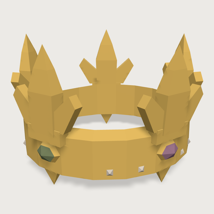 Crown low-poly 3D model