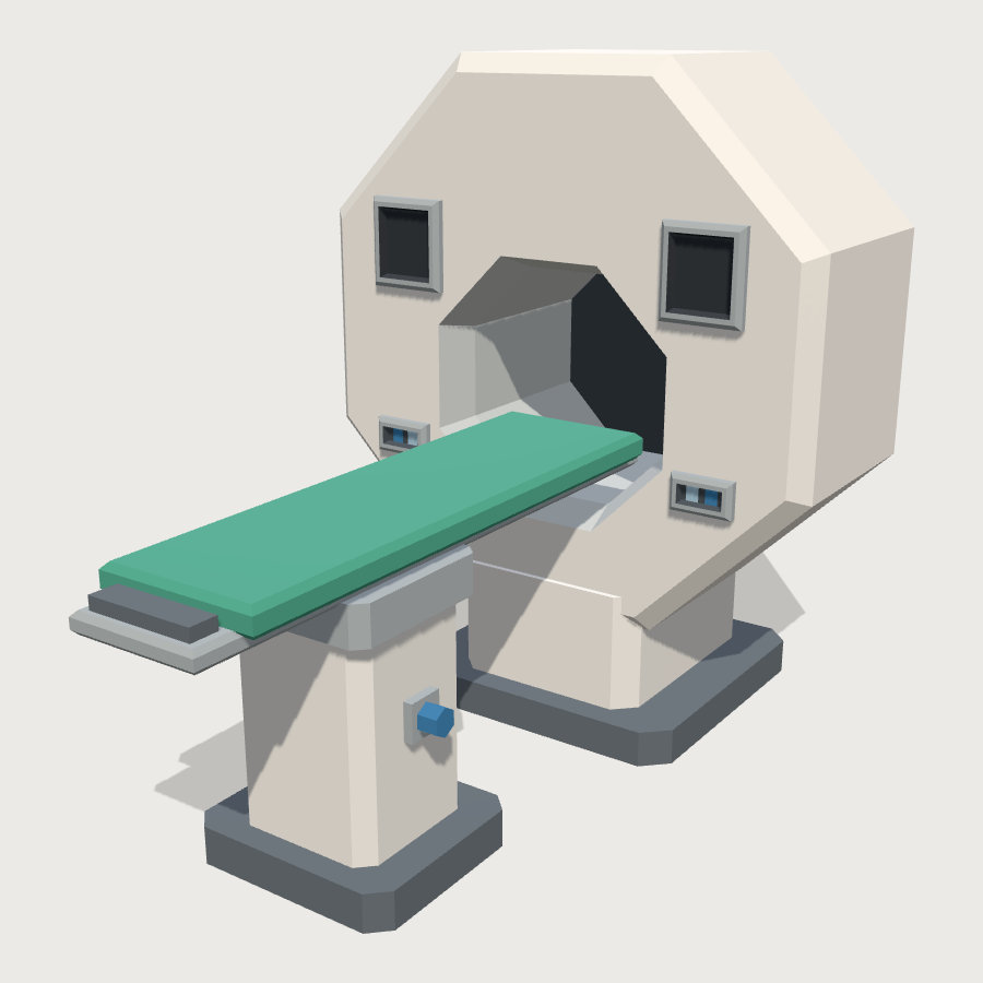 CT Scanner Gantry low-poly 3D model