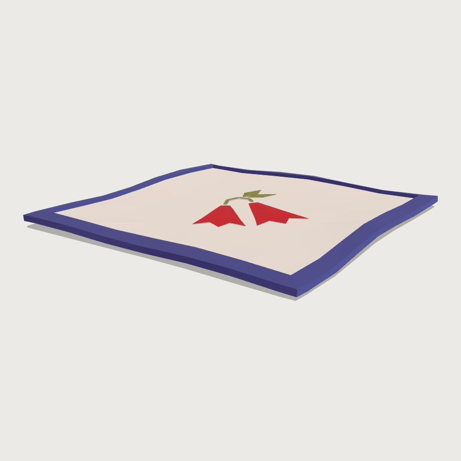 Cueca Handkerchief low-poly 3D model