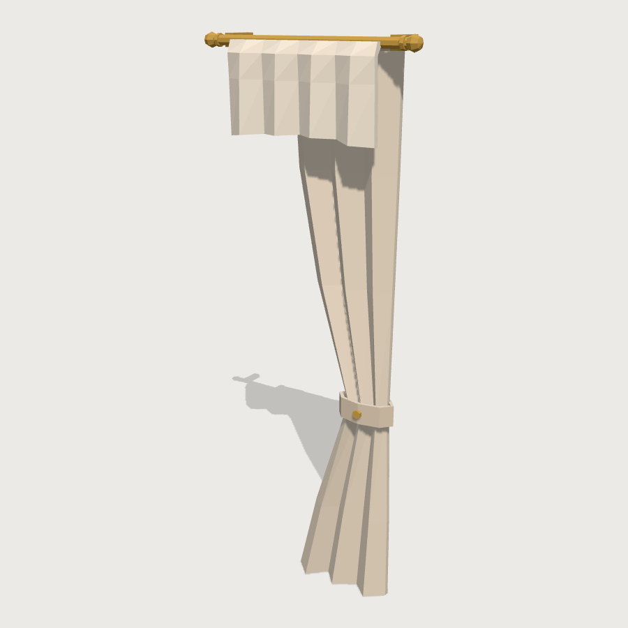 Curtain Panel low-poly 3D model