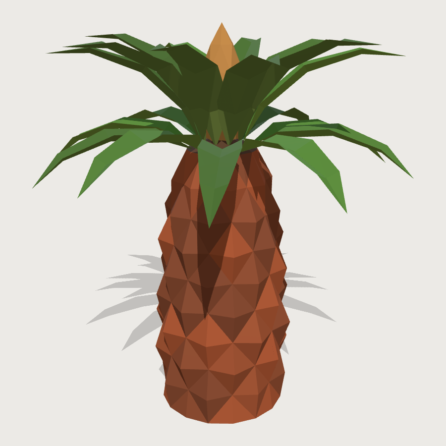 Cycad low-poly 3D model
