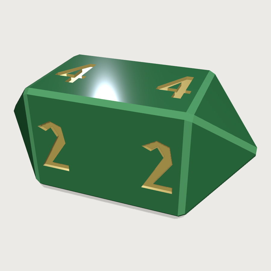 d4 Crystal Shard Die low-poly 3D model