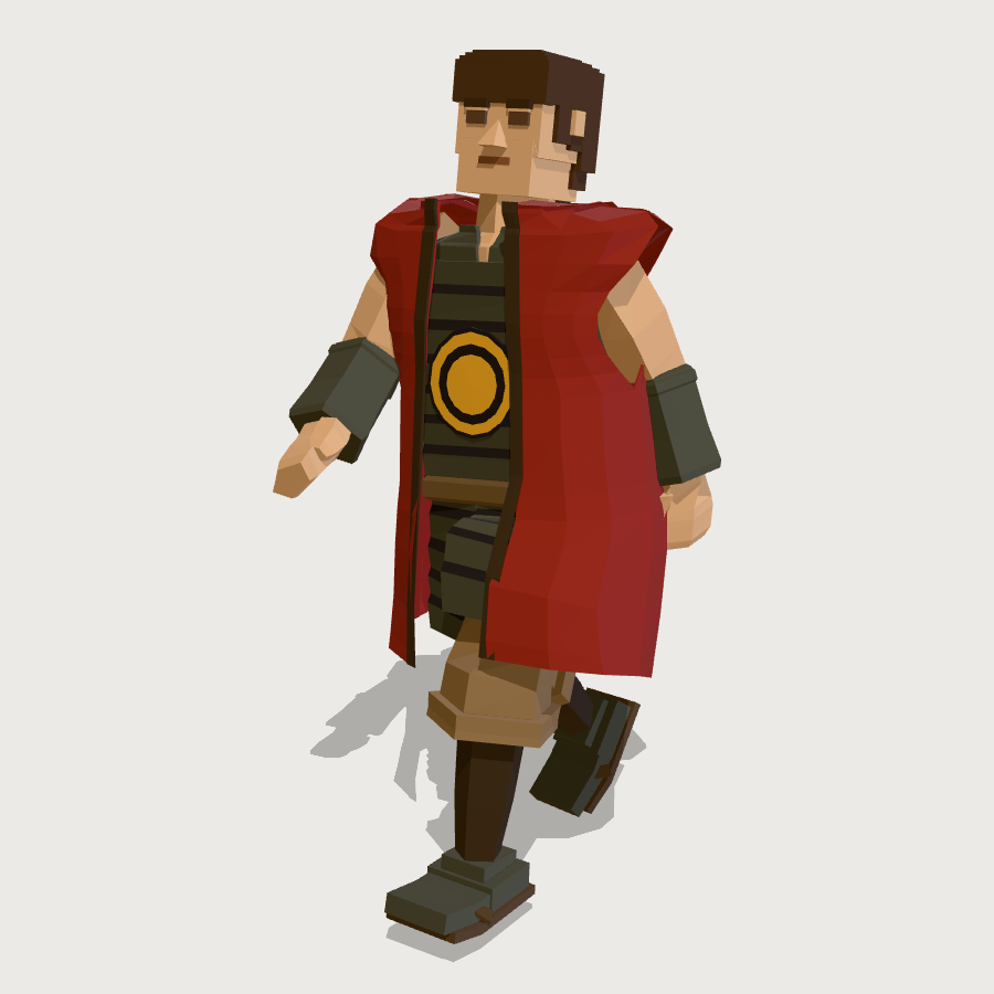 Daimyo Lord low-poly 3D model